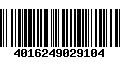 Código de Barras 4016249029104