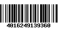 Código de Barras 4016249139360