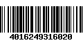 Código de Barras 4016249316020