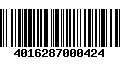 Código de Barras 4016287000424