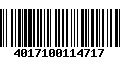 Código de Barras 4017100114717