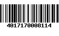 Código de Barras 4017170008114