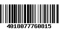 Código de Barras 4018077760815