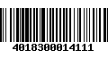 Código de Barras 4018300014111