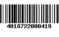 Código de Barras 4018722000419