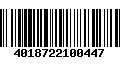 Código de Barras 4018722100447