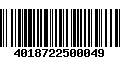 Código de Barras 4018722500049