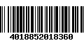 Código de Barras 4018852018360