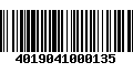 Código de Barras 4019041000135