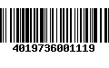 Código de Barras 4019736001119