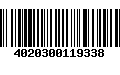 Código de Barras 4020300119338