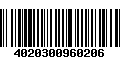 Código de Barras 4020300960206