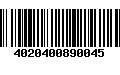 Código de Barras 4020400890045