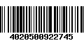 Código de Barras 4020500922745