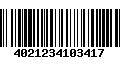 Código de Barras 4021234103417