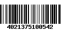 Código de Barras 4021375100542