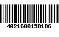 Código de Barras 4021600150106