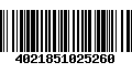 Código de Barras 4021851025260