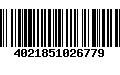 Código de Barras 4021851026779