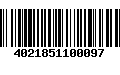 Código de Barras 4021851100097