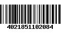 Código de Barras 4021851102084