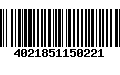 Código de Barras 4021851150221