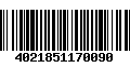 Código de Barras 4021851170090