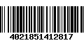 Código de Barras 4021851412817