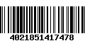 Código de Barras 4021851417478