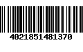 Código de Barras 4021851481370