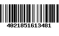 Código de Barras 4021851613481