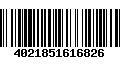 Código de Barras 4021851616826