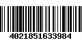 Código de Barras 4021851633984