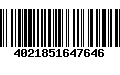 Código de Barras 4021851647646