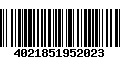 Código de Barras 4021851952023