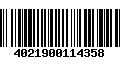 Código de Barras 4021900114358