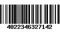 Código de Barras 4022346327142