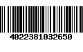 Código de Barras 4022381032650