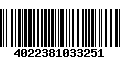 Código de Barras 4022381033251