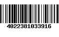 Código de Barras 4022381033916