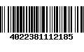 Código de Barras 4022381112185