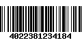 Código de Barras 4022381234184