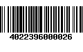 Código de Barras 4022396000026