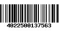 Código de Barras 4022500137563