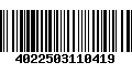 Código de Barras 4022503110419