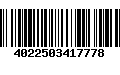 Código de Barras 4022503417778