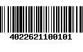 Código de Barras 4022621100101