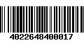 Código de Barras 4022648400017