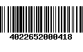 Código de Barras 4022652000418