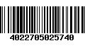 Código de Barras 4022705025740